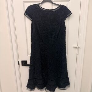 Adrianna Papell Black Lace Wedding Dress